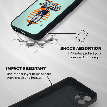 Enjoy The Ride Shockproof Hybrid Protection (Metal + TPU) Back Case Cover