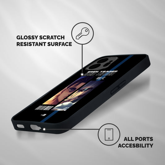 Eren Yeager Angry Shockproof Hybrid Protection (Metal + TPU) Back Case Cover