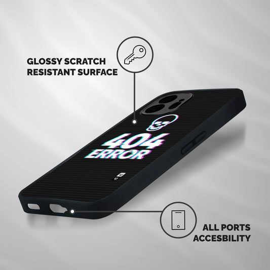 Error 404 Skull Shockproof Hybrid Protection (Metal + TPU) Back Case Cover
