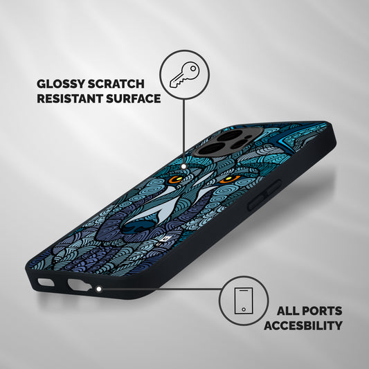 Ethnic Wolf Art Illustration Shockproof Hybrid Protection (Metal + TPU) Back Case Cover