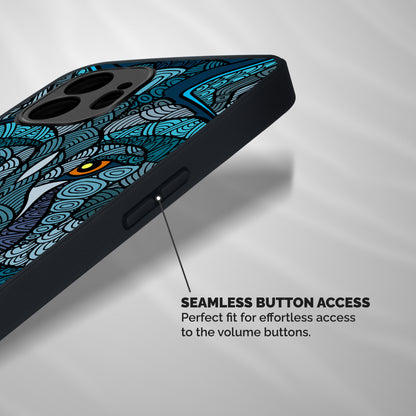Ethnic Wolf Art Illustration Shockproof Hybrid Protection (Metal + TPU) Back Case Cover