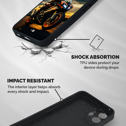Evening Highway Shockproof Hybrid Protection (Metal + TPU) Back Case Cover