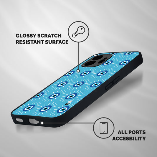 Evil Eves Away Shockproof Hybrid Protection (Metal + TPU) Back Case Cover