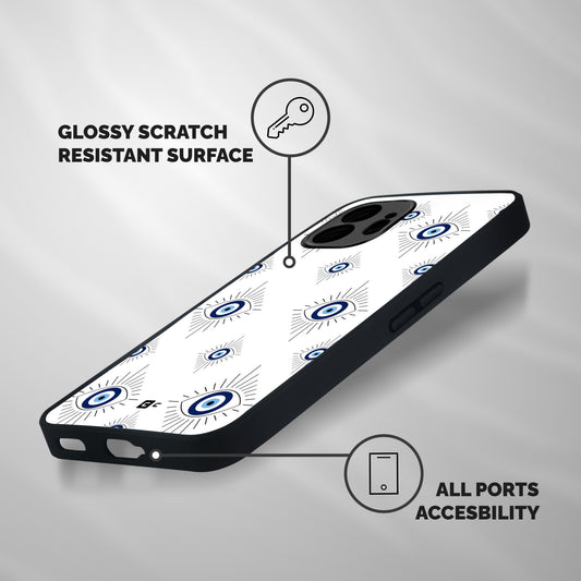 Evil Eye Wall Shockproof Hybrid Protection (Metal + TPU) Back Case Cover