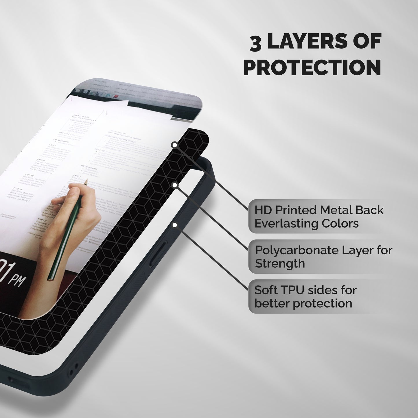 Exam Time Blues Shockproof Hybrid Protection (Metal + TPU) Back Case Cover