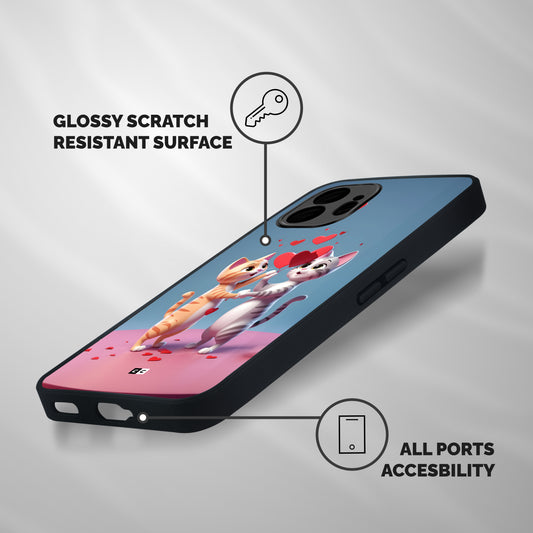 Exchanging Hearts Shockproof Hybrid Protection (Metal + TPU) Back Case Cover