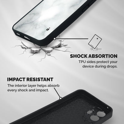 Exotic Marble Pattern Shockproof Hybrid Protection (Metal + TPU) Back Case Cover