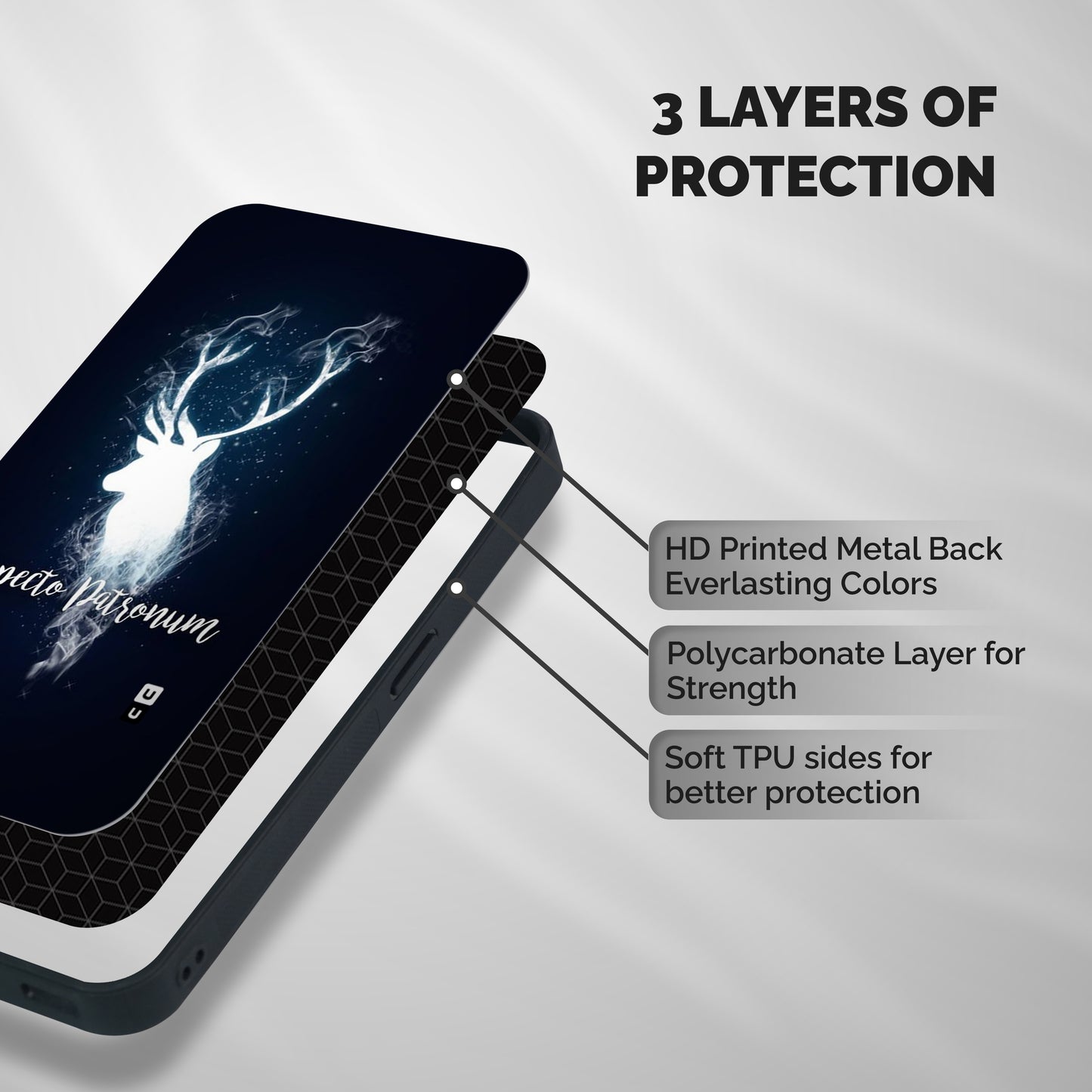 Expected Wish Shockproof Hybrid Protection (Metal + TPU) Back Case Cover