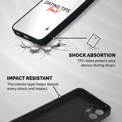 Expert Dating Tip Shockproof Hybrid Protection (Metal + TPU) Back Case Cover