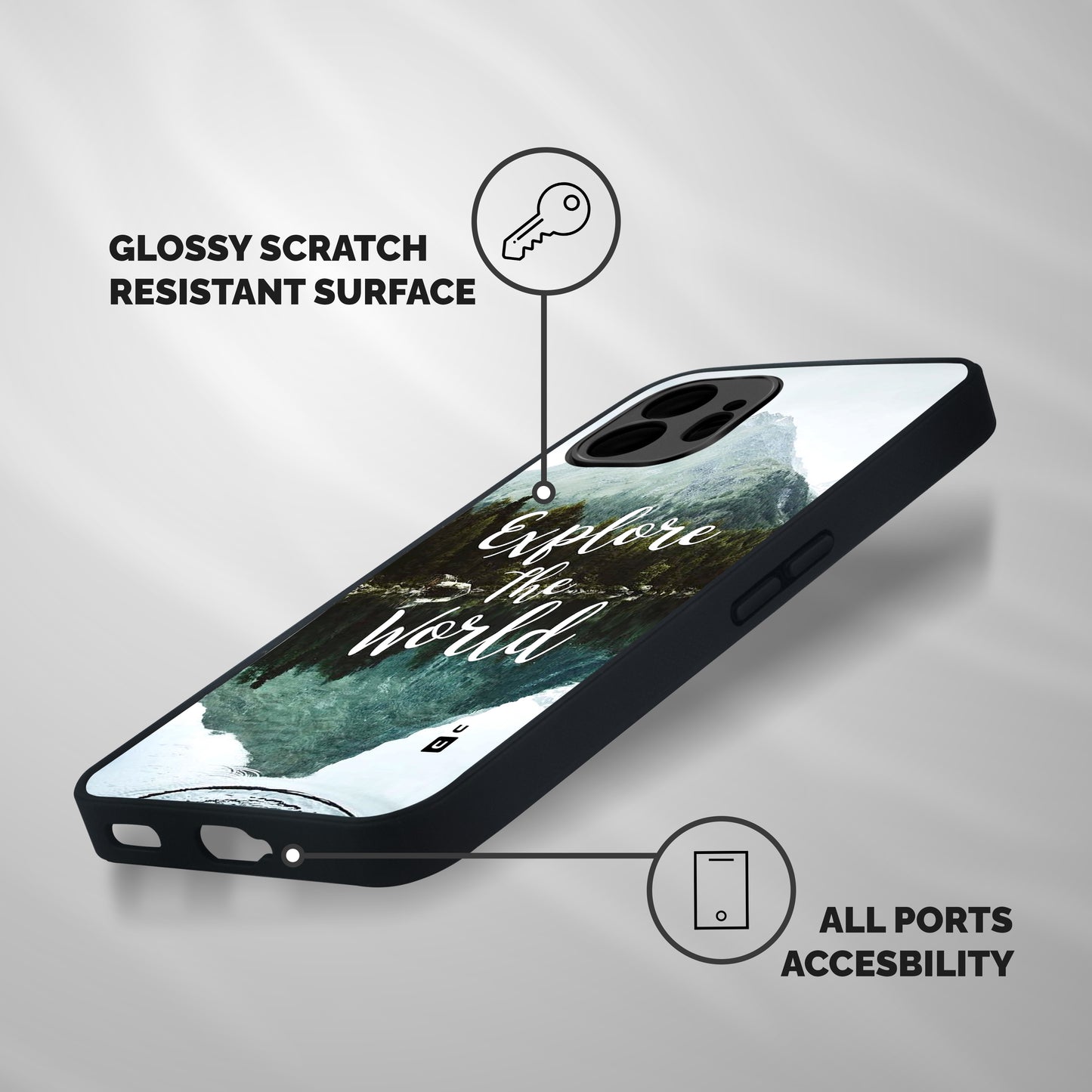 Explore The World Shockproof Hybrid Protection (Metal + TPU) Back Case Cover