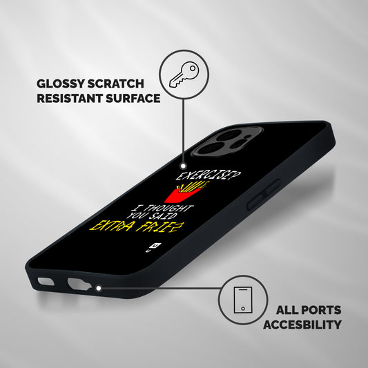 Extra Fries Shockproof Hybrid Protection (Metal + TPU) Back Case Cover