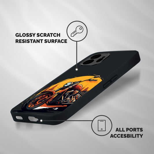 Extreme Cruiser Bike Shockproof Hybrid Protection (Metal + TPU) Back Case Cover