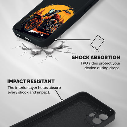 Extreme Cruiser Bike Shockproof Hybrid Protection (Metal + TPU) Back Case Cover