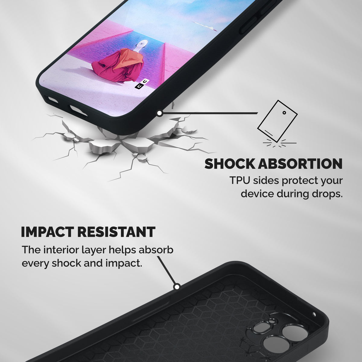 Eye Art Shockproof Hybrid Protection (Metal + TPU) Back Case Cover