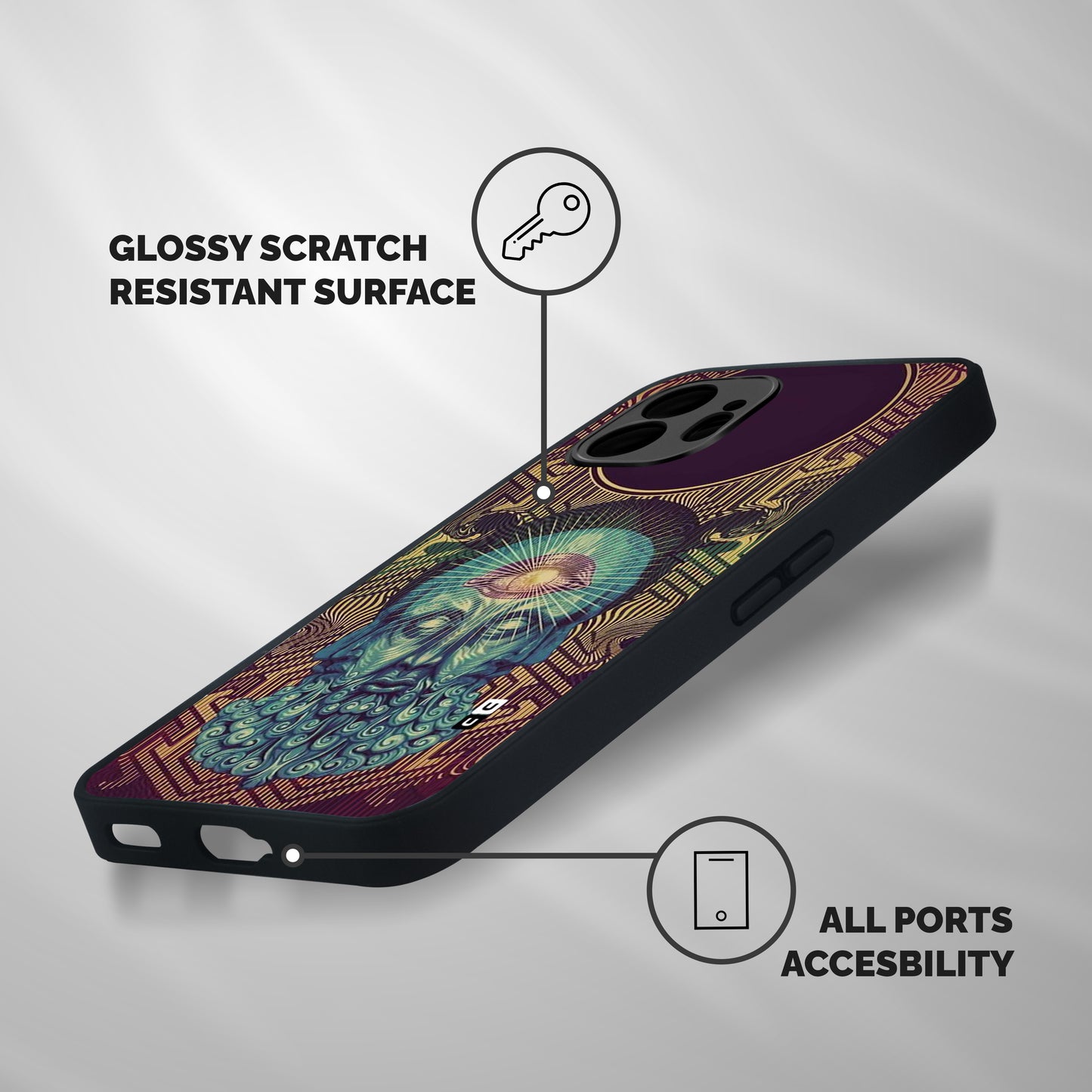 Eye Design Shockproof Hybrid Protection (Metal + TPU) Back Case Cover