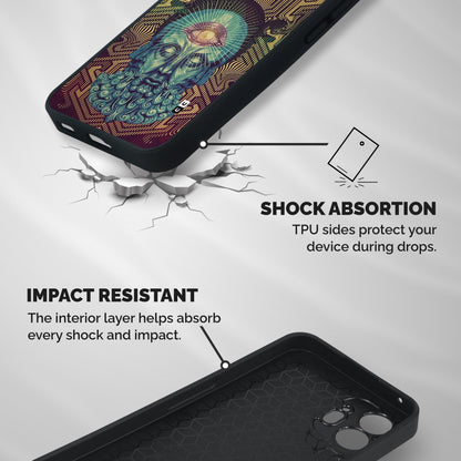 Eye Design Shockproof Hybrid Protection (Metal + TPU) Back Case Cover