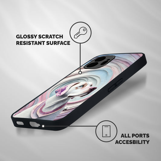 Eye Dog illustration Shockproof Hybrid Protection (Metal + TPU) Back Case Cover
