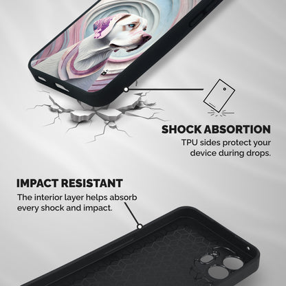 Eye Dog illustration Shockproof Hybrid Protection (Metal + TPU) Back Case Cover