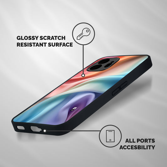 Fabric Pastel Shockproof Hybrid Protection (Metal + TPU) Back Case Cover