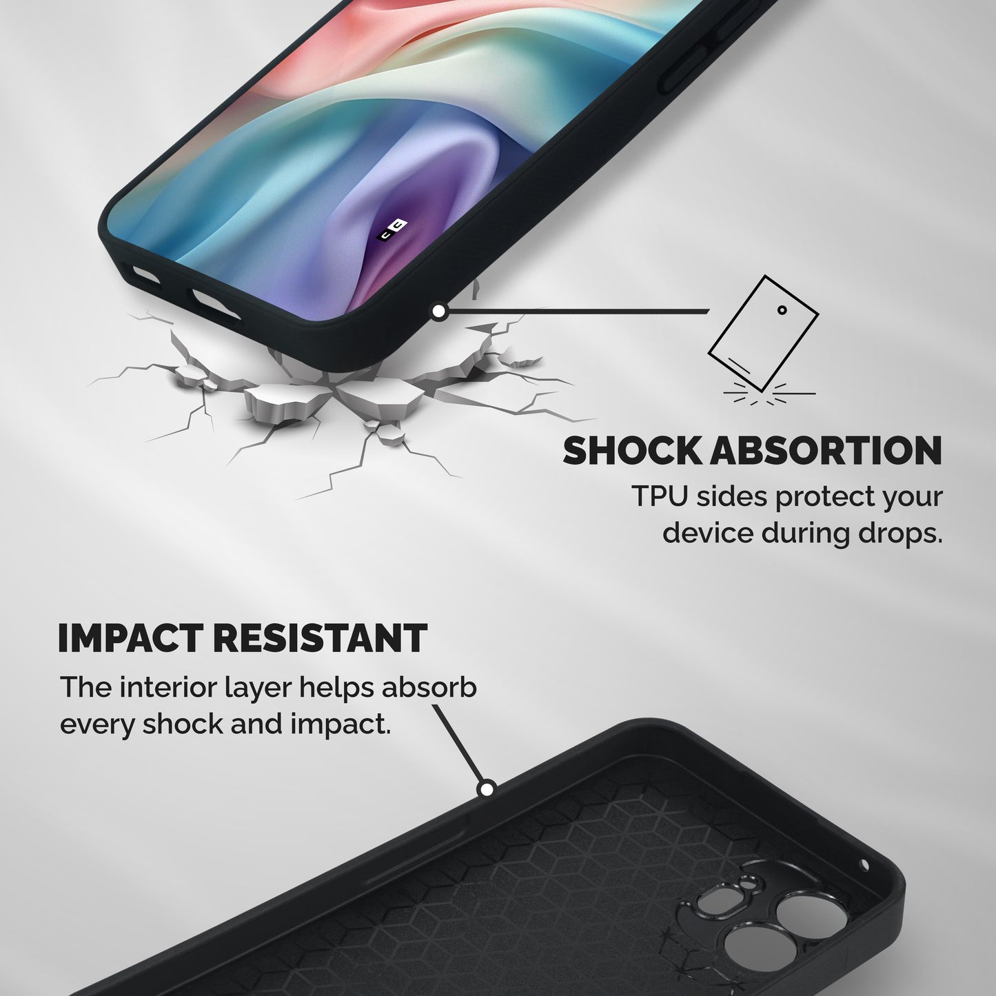 Fabric Pastel Shockproof Hybrid Protection (Metal + TPU) Back Case Cover