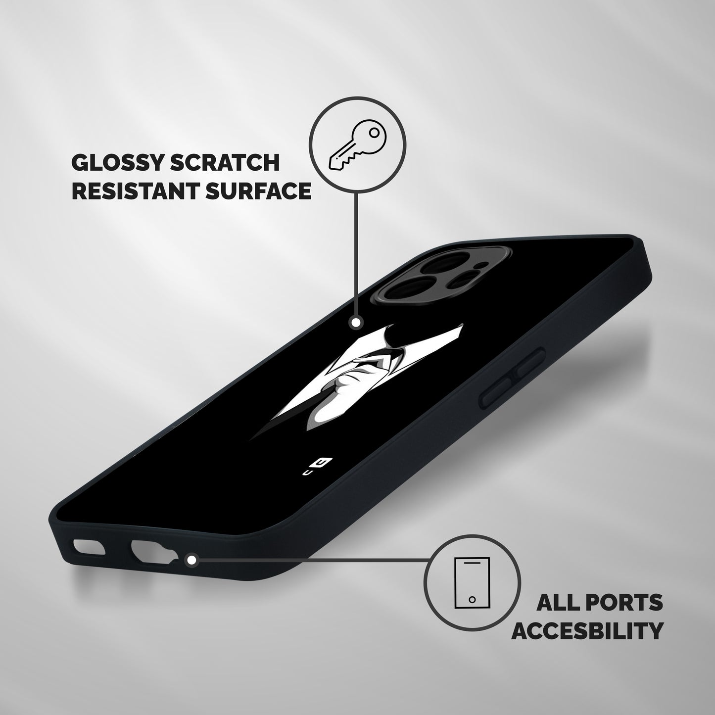 Faceless Gentleman Shockproof Hybrid Protection (Metal + TPU) Back Case Cover