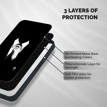 Faceless Gentleman Shockproof Hybrid Protection (Metal + TPU) Back Case Cover
