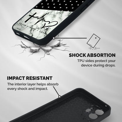 Faith Love Shockproof Hybrid Protection (Metal + TPU) Back Case Cover