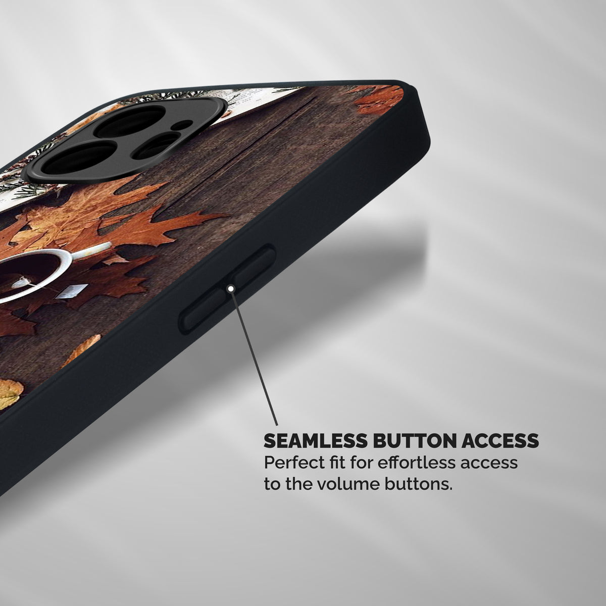 Fall Leaf Coffee Shockproof Hybrid Protection (Metal + TPU) Back Case Cover