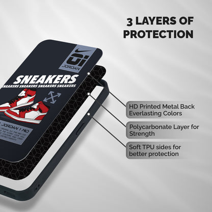 Fantastic Air Shoes Shockproof Hybrid Protection (Metal + TPU) Back Case Cover