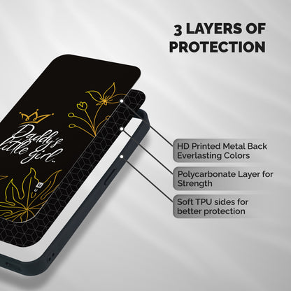 Favorite Little Girl Shockproof Hybrid Protection (Metal + TPU) Back Case Cover