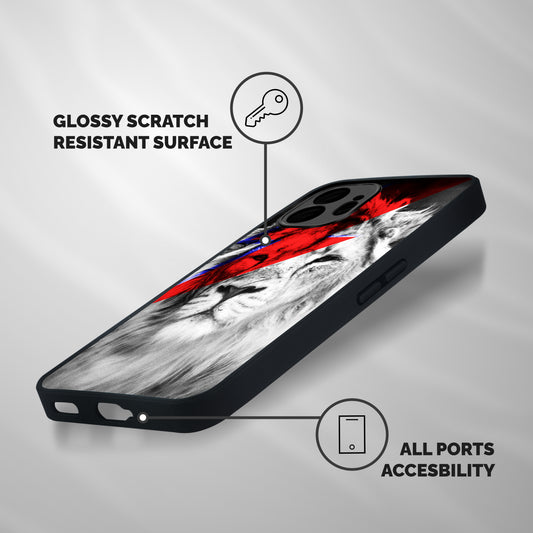 Fearless Lion Shockproof Hybrid Protection (Metal + TPU) Back Case Cover