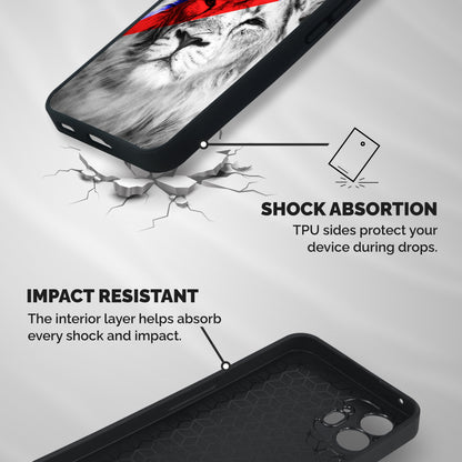 Fearless Lion Shockproof Hybrid Protection (Metal + TPU) Back Case Cover