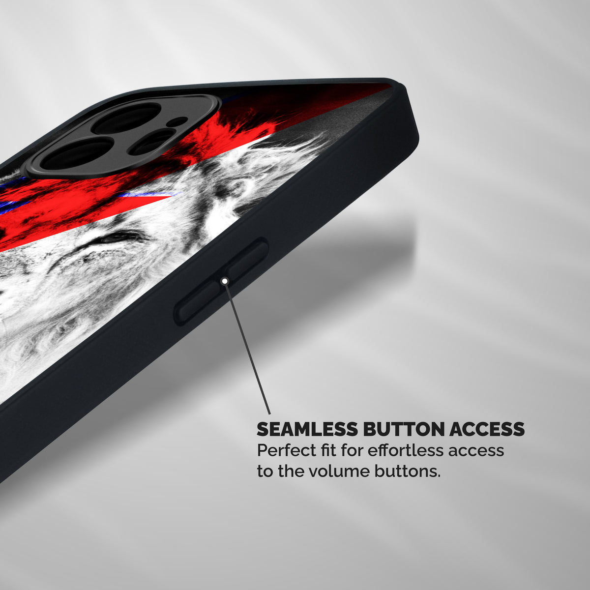 Fearless Lion Shockproof Hybrid Protection (Metal + TPU) Back Case Cover