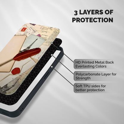 Feather Beauty Shockproof Hybrid Protection (Metal + TPU) Back Case Cover