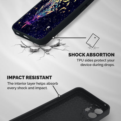 Feather Bird Fly Shockproof Hybrid Protection (Metal + TPU) Back Case Cover
