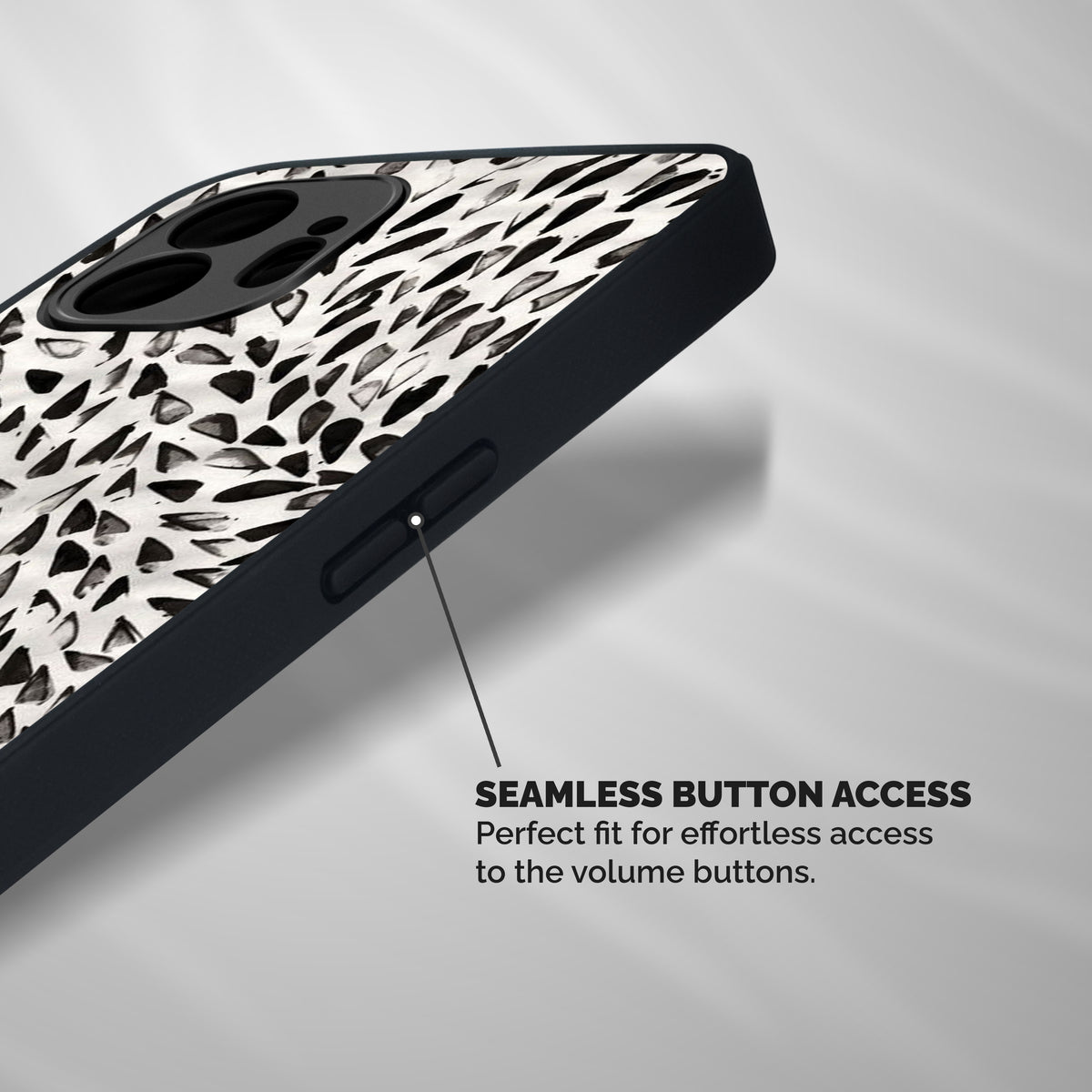 Feather Pattern Colorless Shockproof Hybrid Protection (Metal + TPU) Back Case Cover