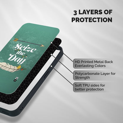 Feather Seize Shockproof Hybrid Protection (Metal + TPU) Back Case Cover
