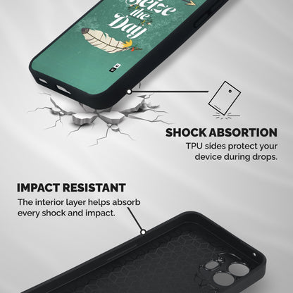 Feather Seize Shockproof Hybrid Protection (Metal + TPU) Back Case Cover