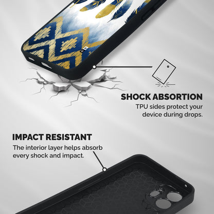 Feathers Beauty Shockproof Hybrid Protection (Metal + TPU) Back Case Cover