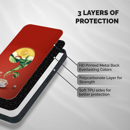 Feel The Moment Shockproof Hybrid Protection (Metal + TPU) Back Case Cover