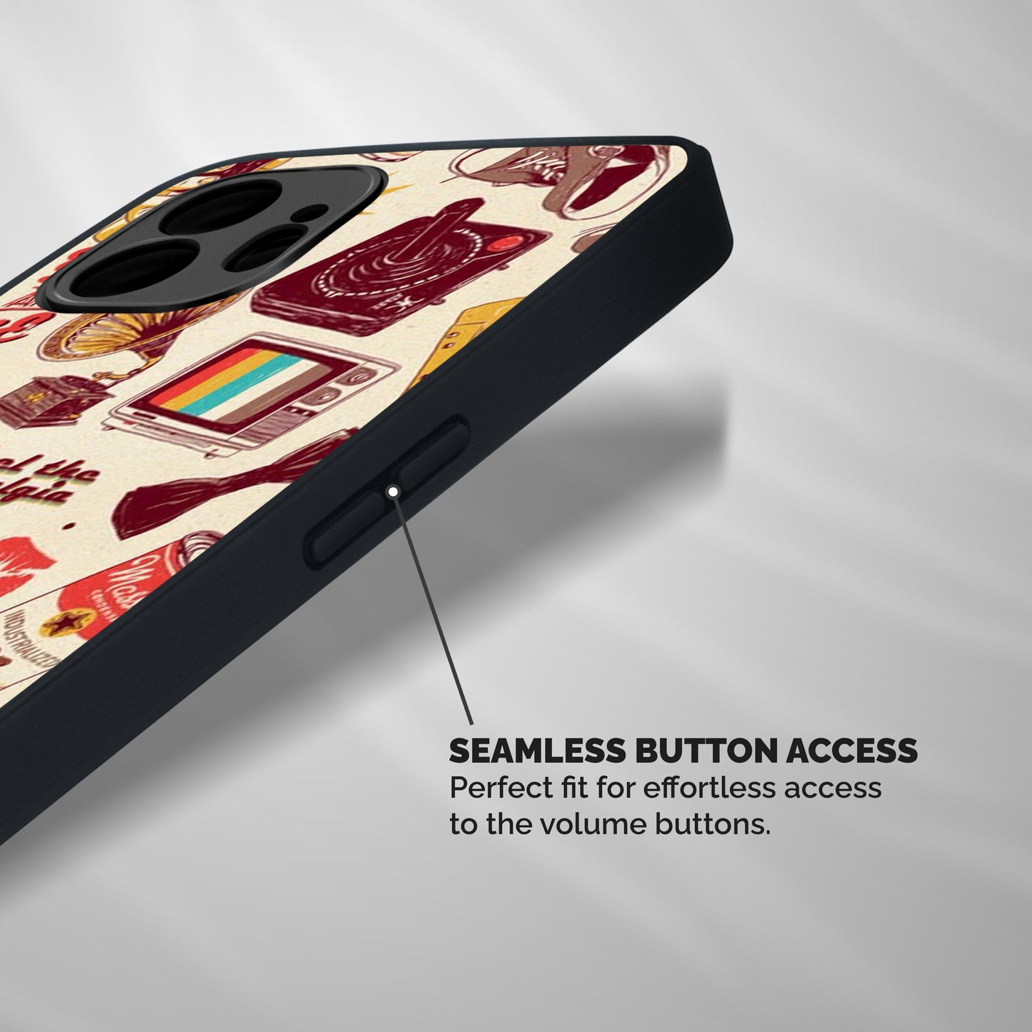 Feel The Nostalgia Shockproof Hybrid Protection (Metal + TPU) Back Case Cover