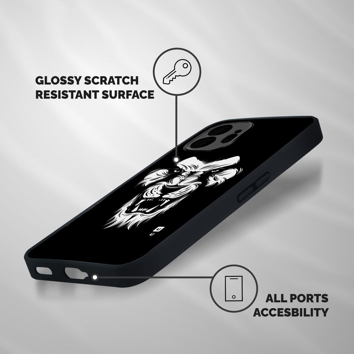 Fierce Lion Digital Art Shockproof Hybrid Protection (Metal + TPU) Back Case Cover