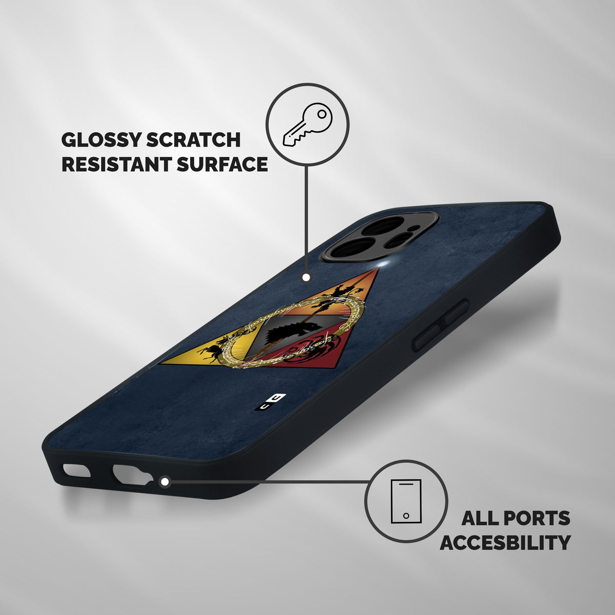 Fight For Crown Shockproof Hybrid Protection (Metal + TPU) Back Case Cover