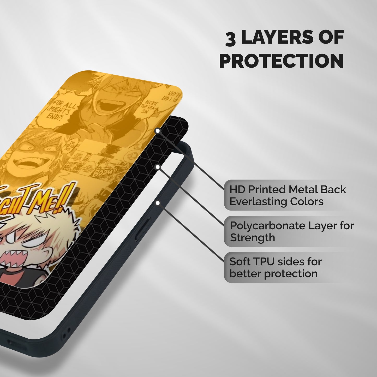 Fight Me Challenge Shockproof Hybrid Protection (Metal + TPU) Back Case Cover