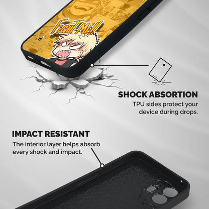 Fight Me Challenge Shockproof Hybrid Protection (Metal + TPU) Back Case Cover