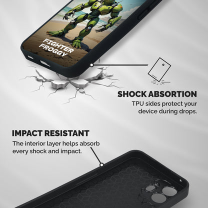 Fighter Froggy Shockproof Hybrid Protection (Metal + TPU) Back Case Cover