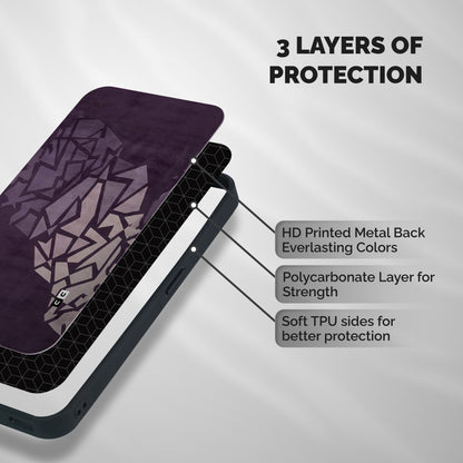 Fine Abstract Shockproof Hybrid Protection (Metal + TPU) Back Case Cover