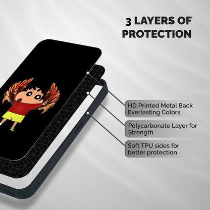 Fire Shinchan Shockproof Hybrid Protection (Metal + TPU) Back Case Cover