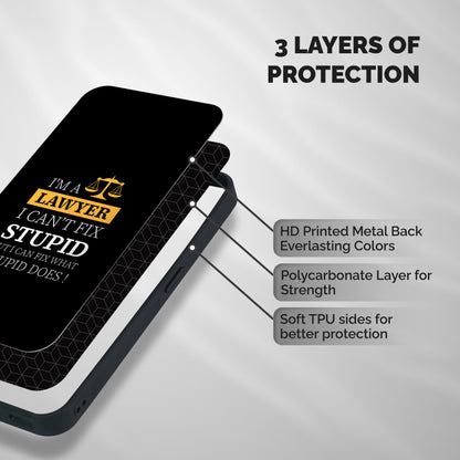 Fix Stupid Case Shockproof Hybrid Protection (Metal + TPU) Back Case Cover