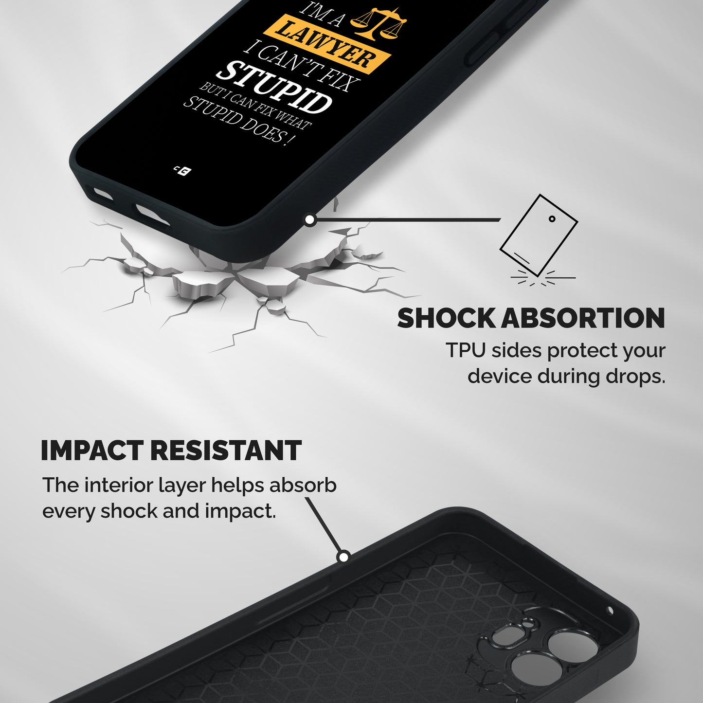 Fix Stupid Case Shockproof Hybrid Protection (Metal + TPU) Back Case Cover
